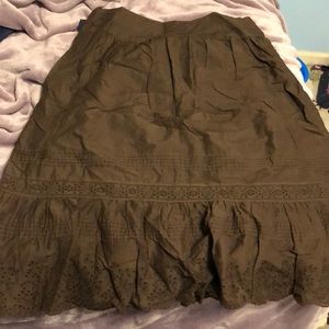 Chaps Brown Midi Skirt - size 8